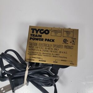 TYCO HO Scale Train Power Pack Transformer Vintage Black 120V AC